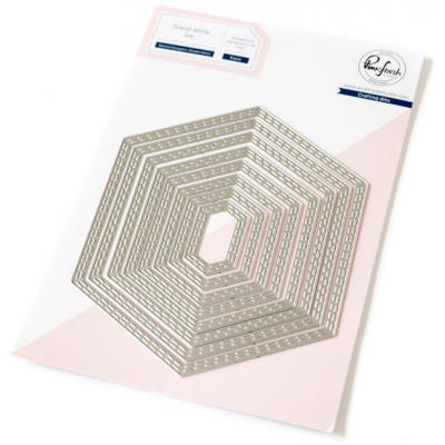 Pinkfresh Studio Die Set - Nested Hexagons Double Stitch